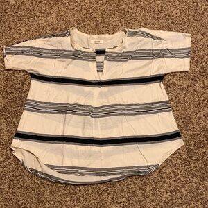 Madewell Split-Neck Striped Top - Small